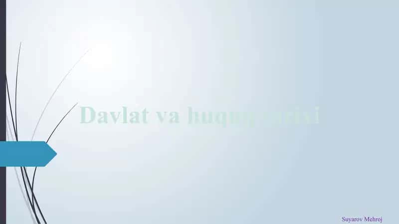 Davlat va huquq tarixi