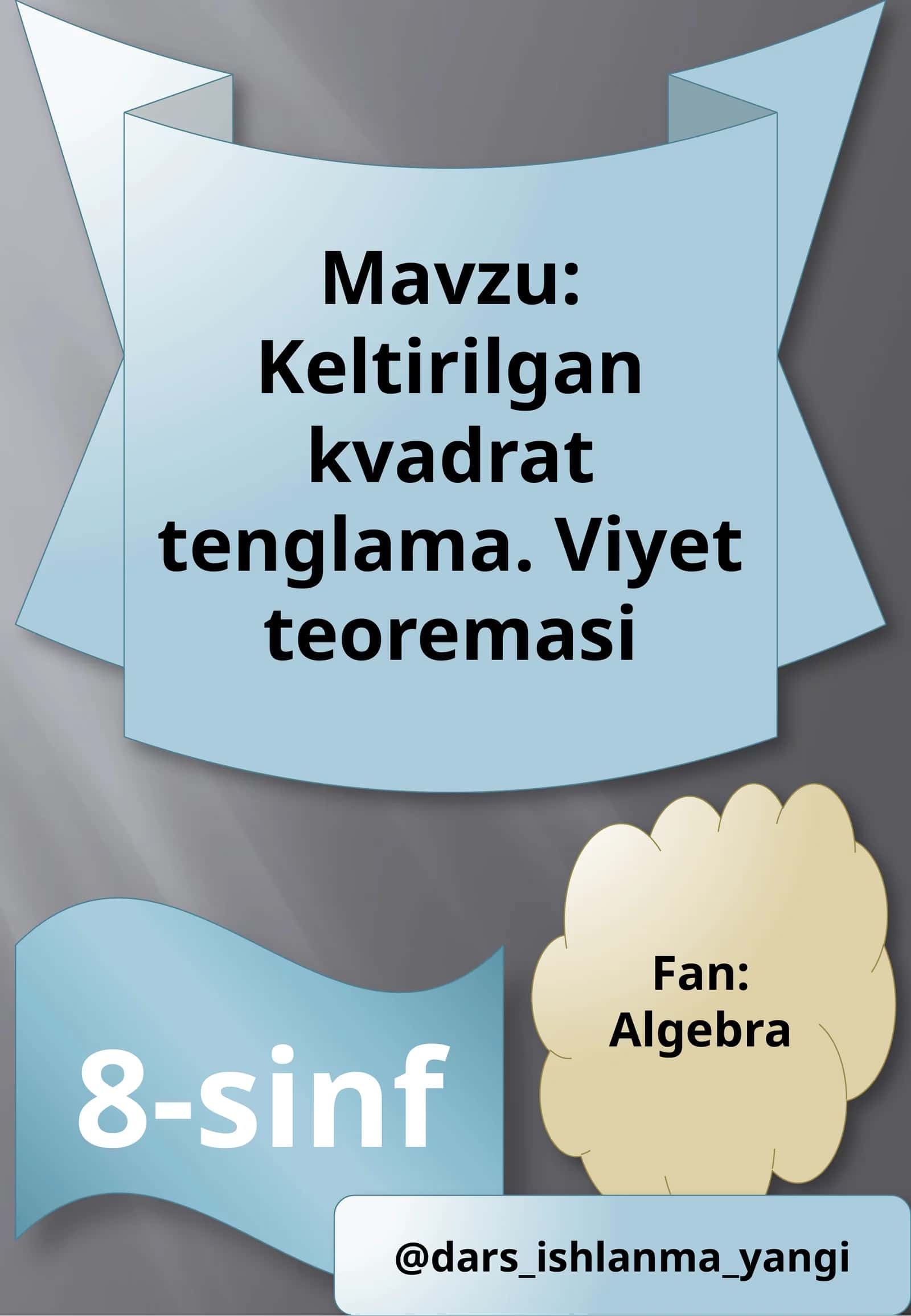 Keltirilgan kvadrat tenglama