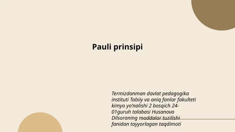 Pauli prinsipi