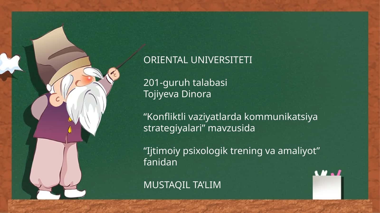 “Konfliktli vaziyatlarda kommunikatsiya strategiyalari”