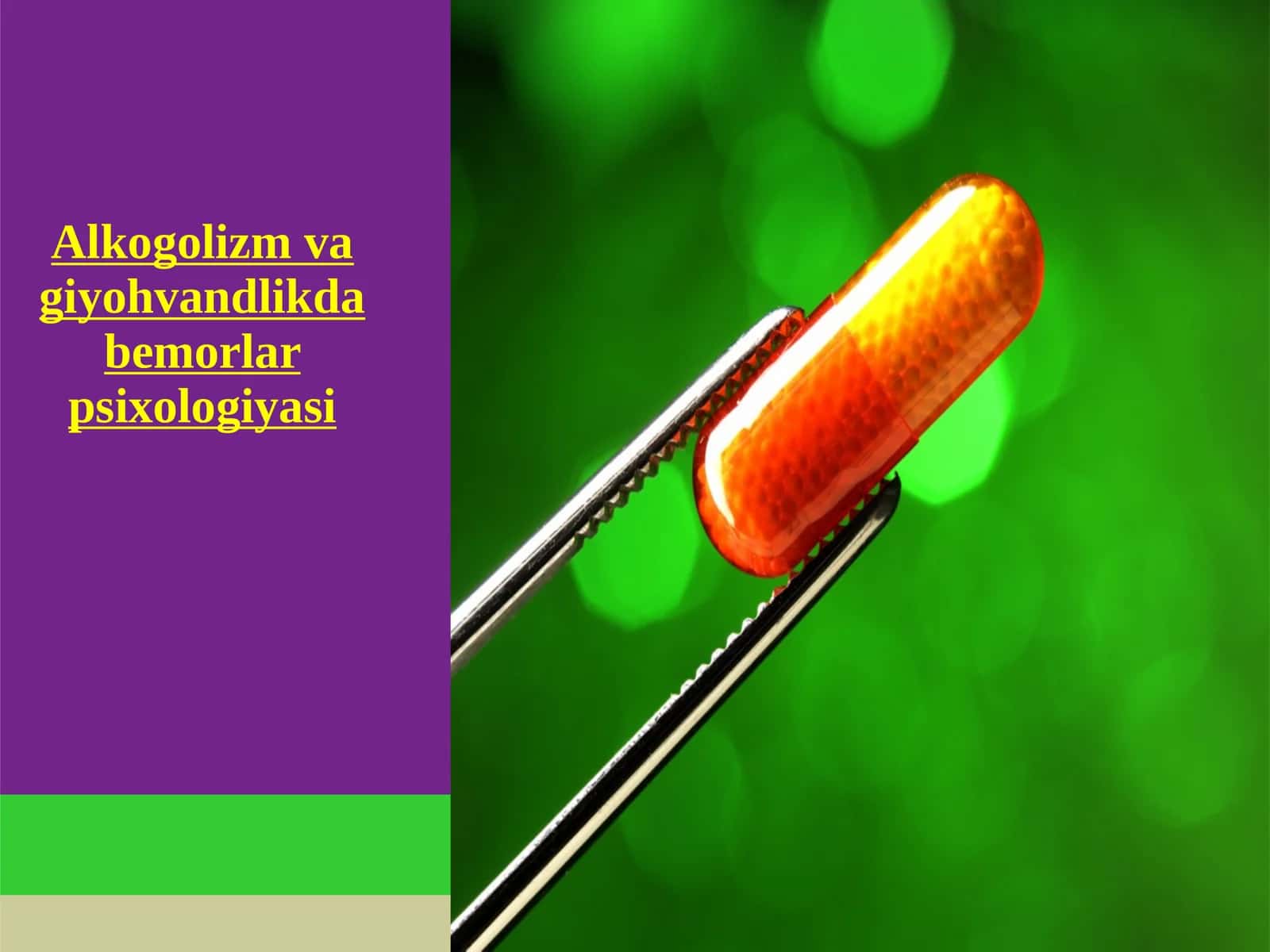 Alkogolizm va giyohvandlikda bemorlar psixologiyasi