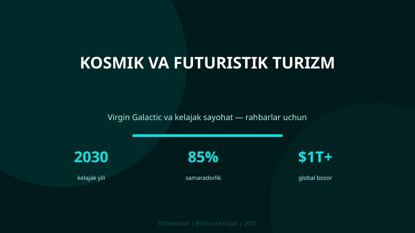 Kosmik va futuristik turizm