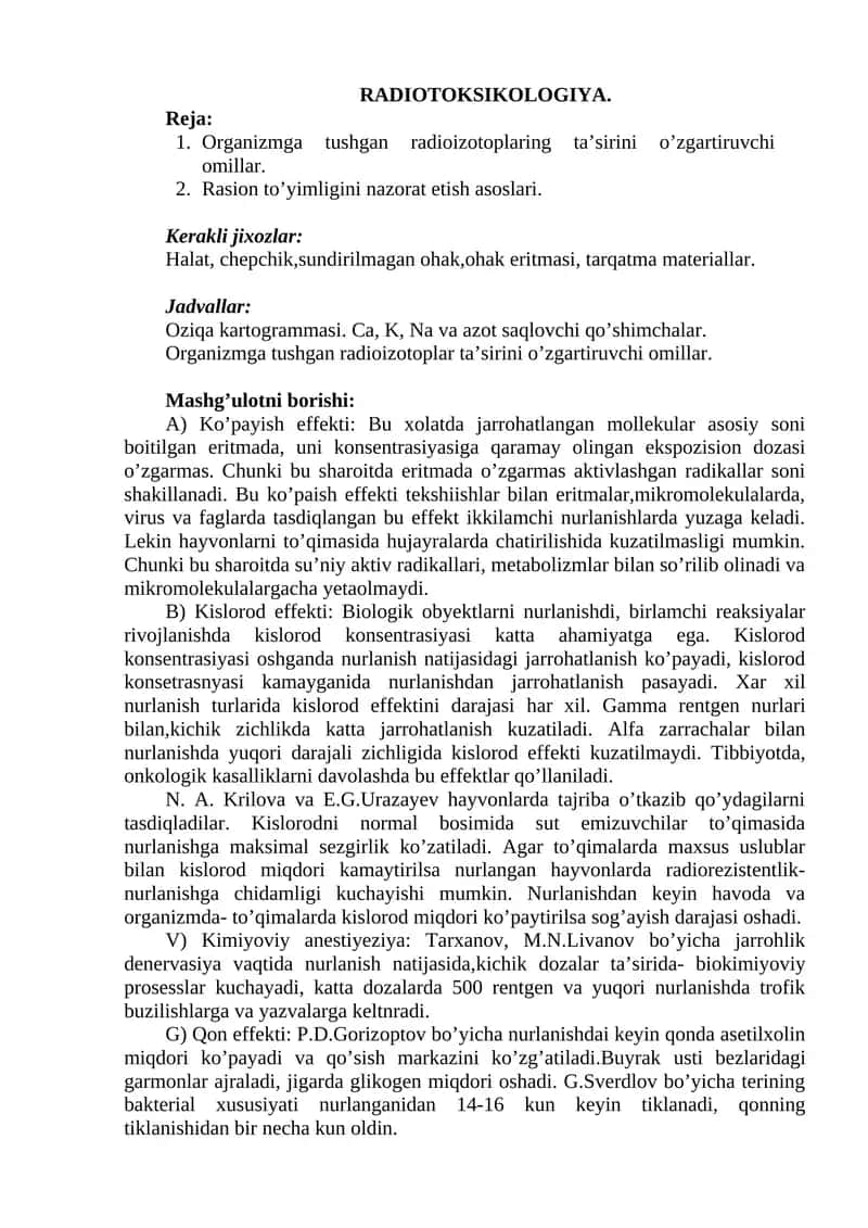 RADIOTOKSIKOLOGIYA