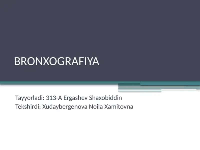 BRONXOGRAFIYA