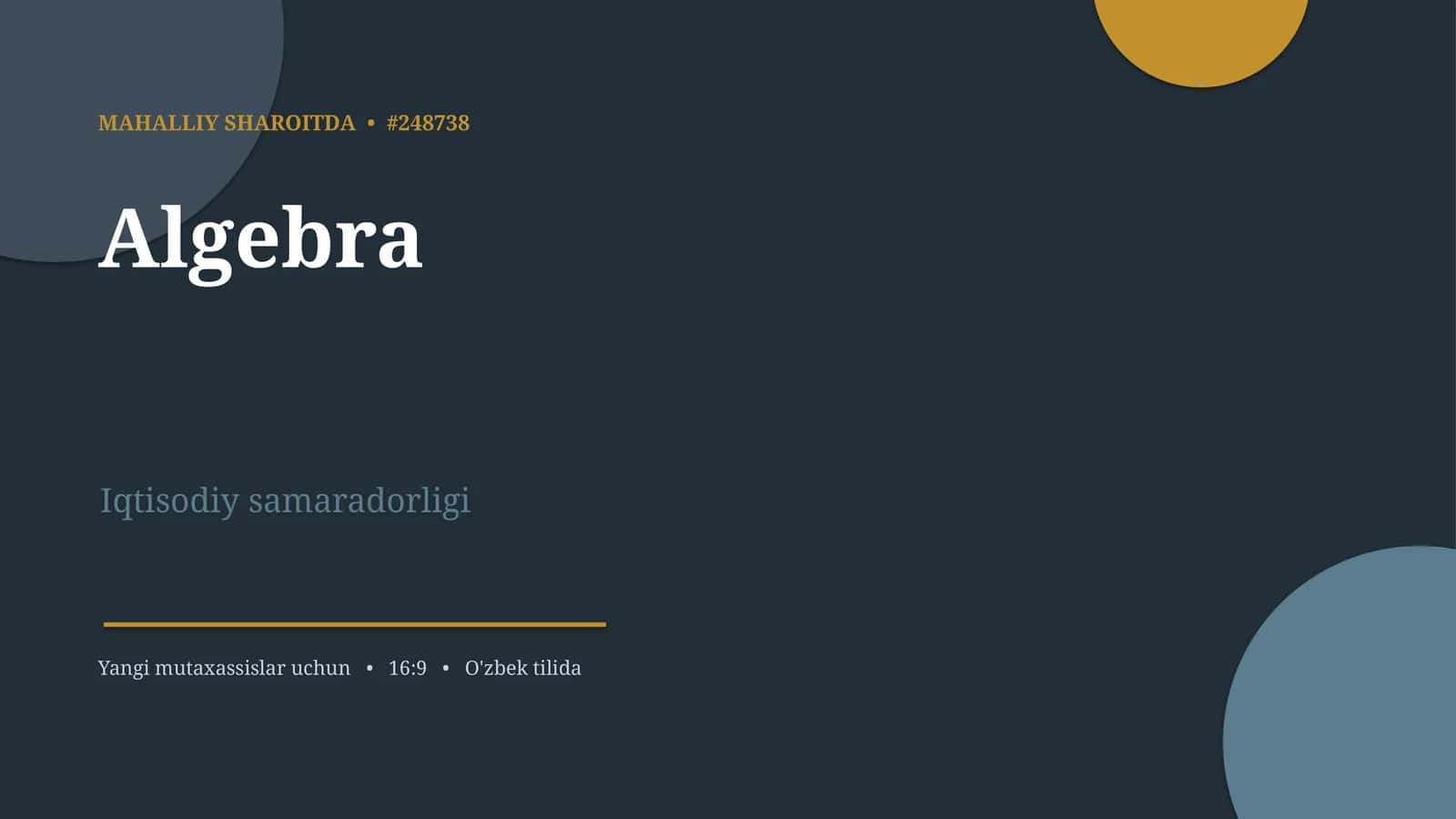 Algebra