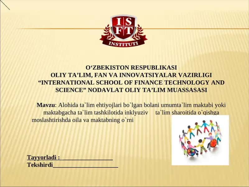 Alohida ta`lim ehtiyoqlari