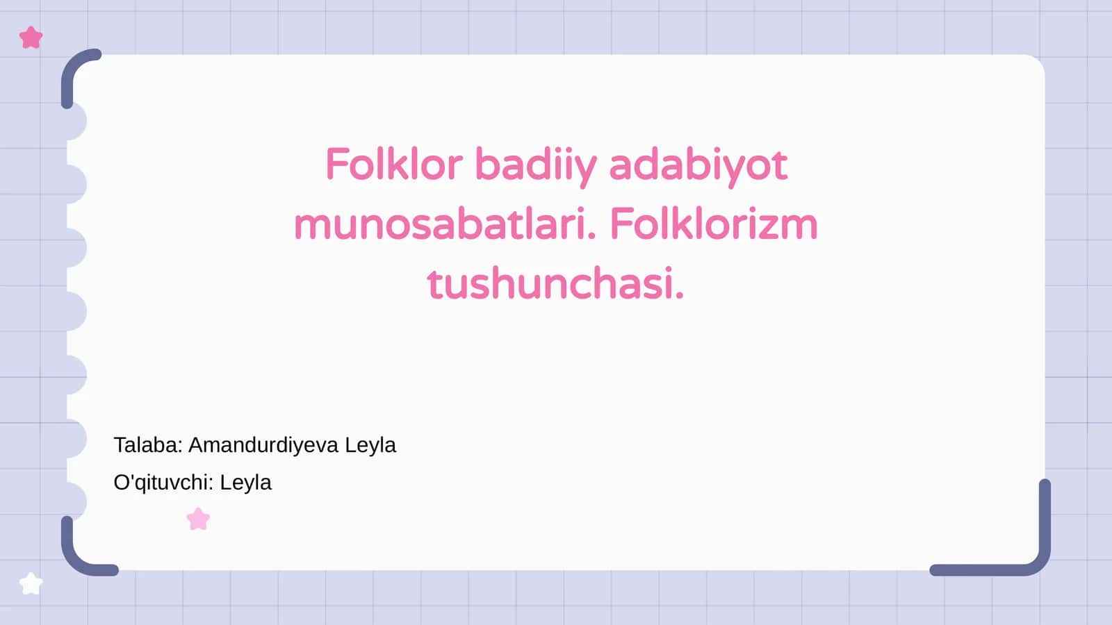 Folklor va Badiiy Adabiyot: Tanishtirish