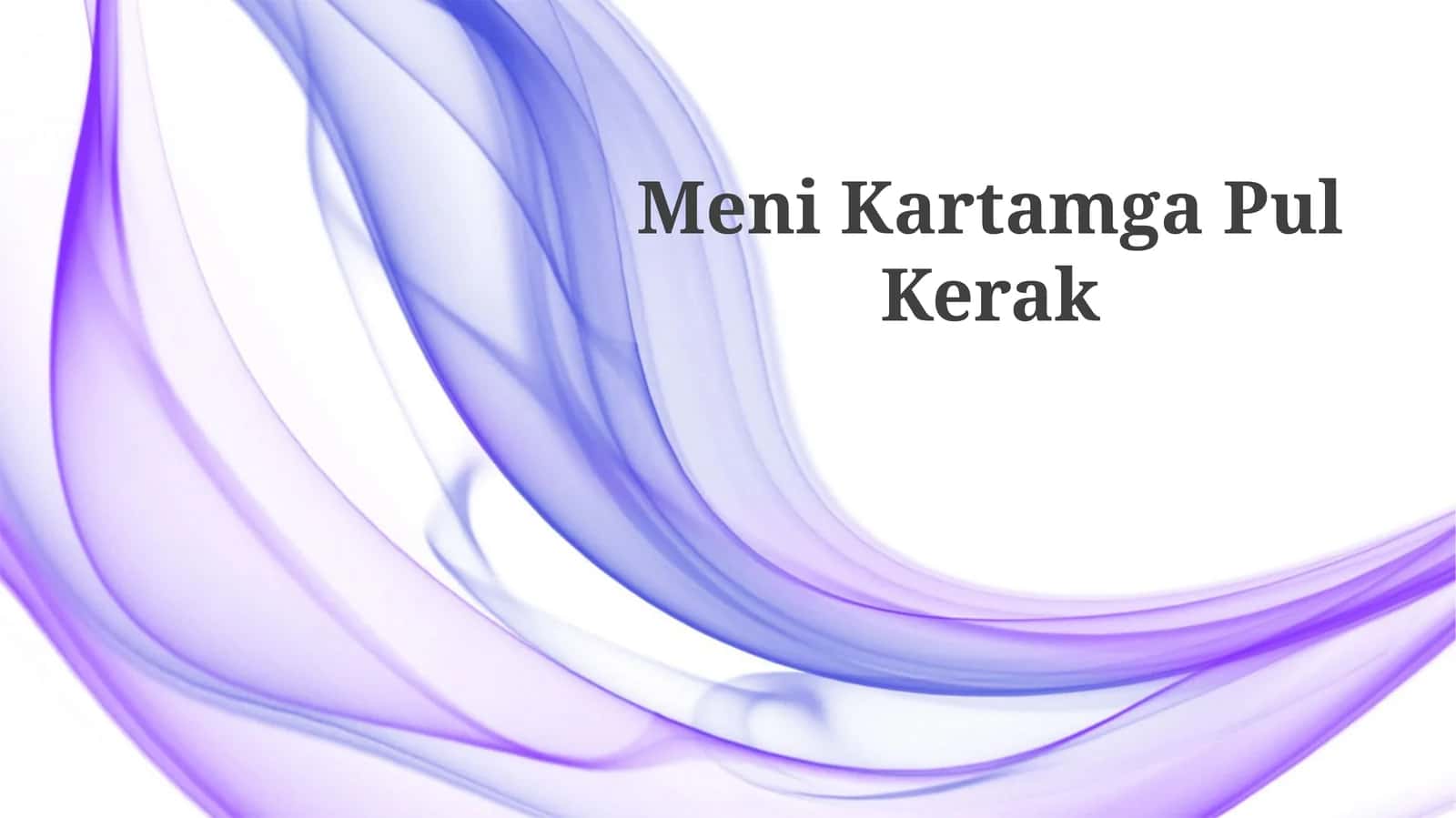 Meni Kartamga Pul Kerak