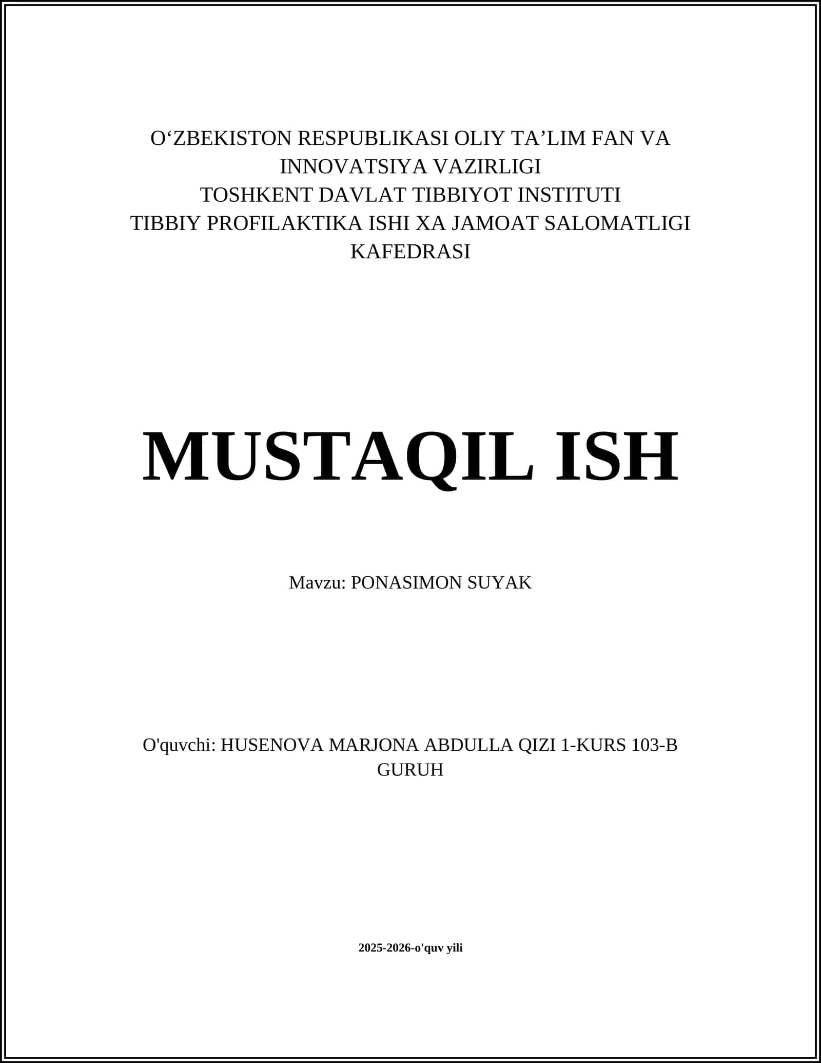 PONASIMON SUYAK