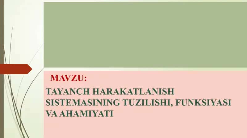 TAYANCH HARAKATLANISH SISTEMASI