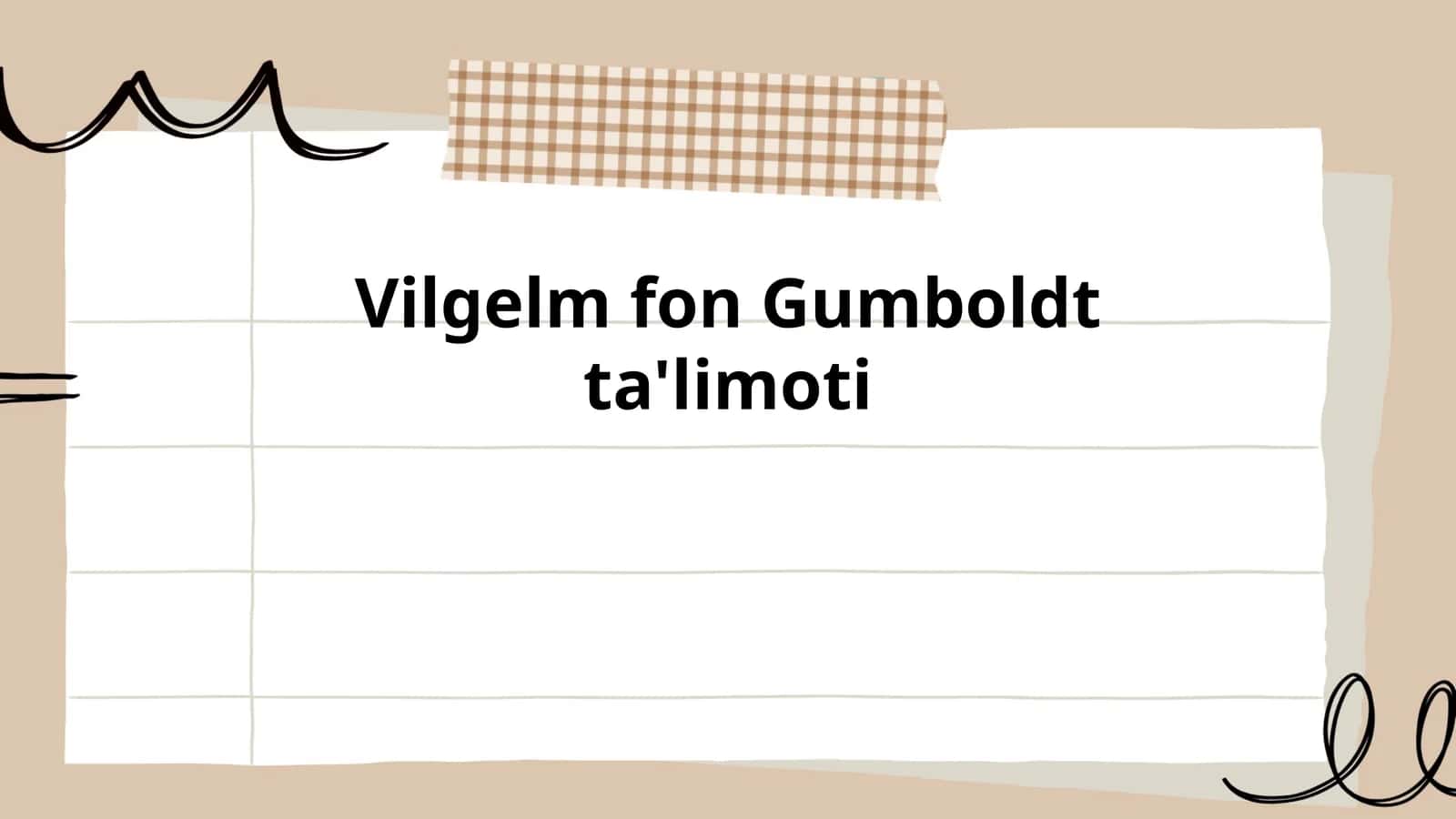 Vilgelm fon Gumboldt ta'limoti
