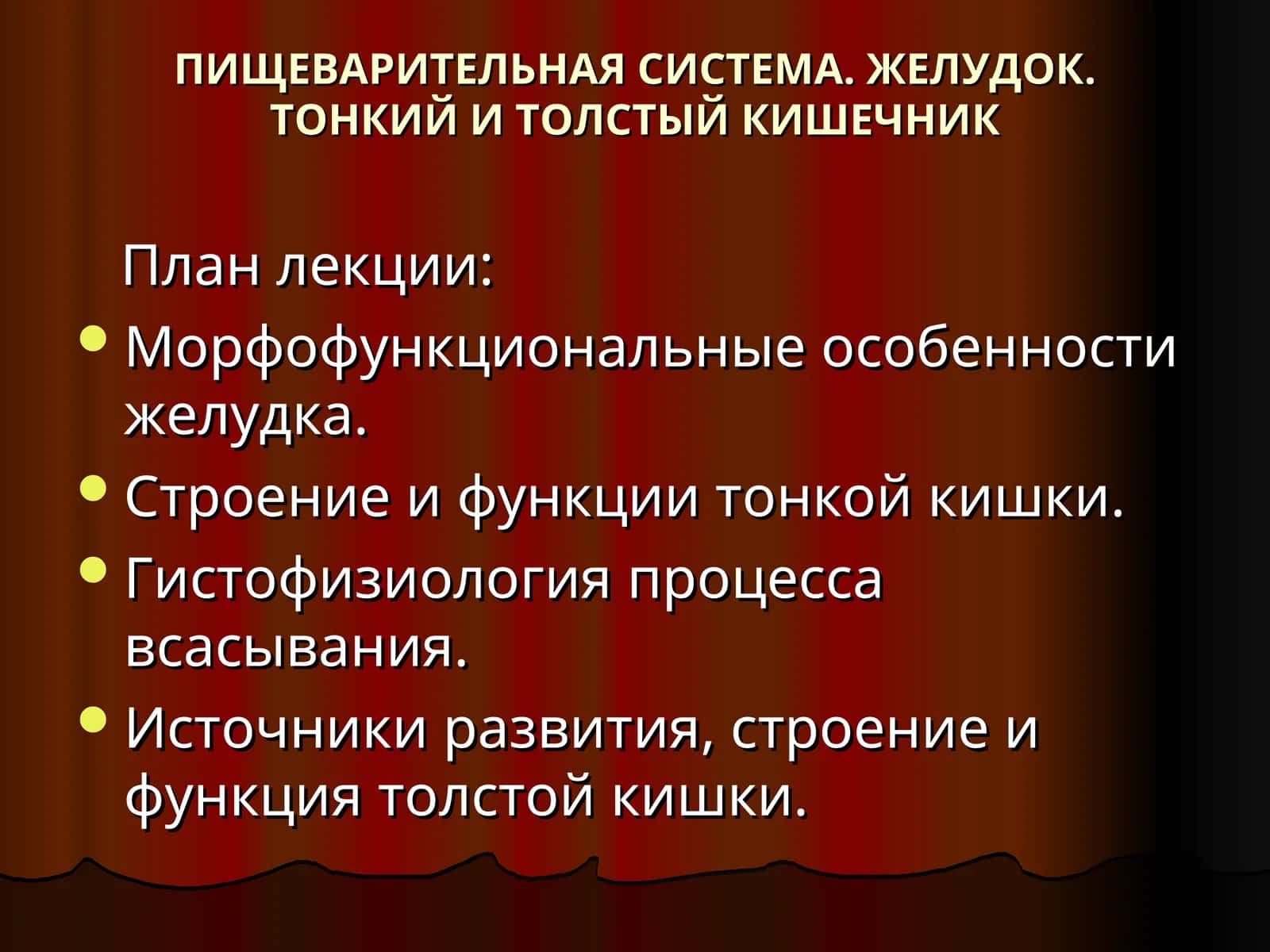 ПИЩЕВАРИТЕЛЬНАЯ СИСТЕМА. ЖЕЛУДОК. ТОНКИЙ И ТОЛСТЫЙ КИШЕЧНИК