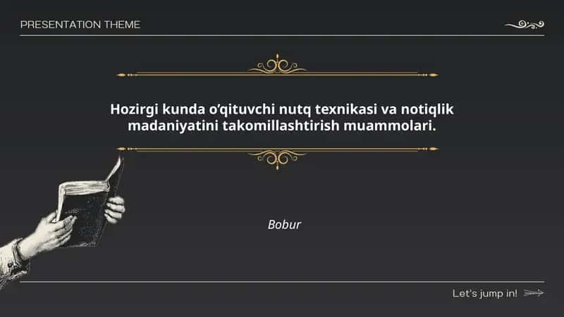 O'qituvchining Nutq San'ati va Pedagogik Mahorati