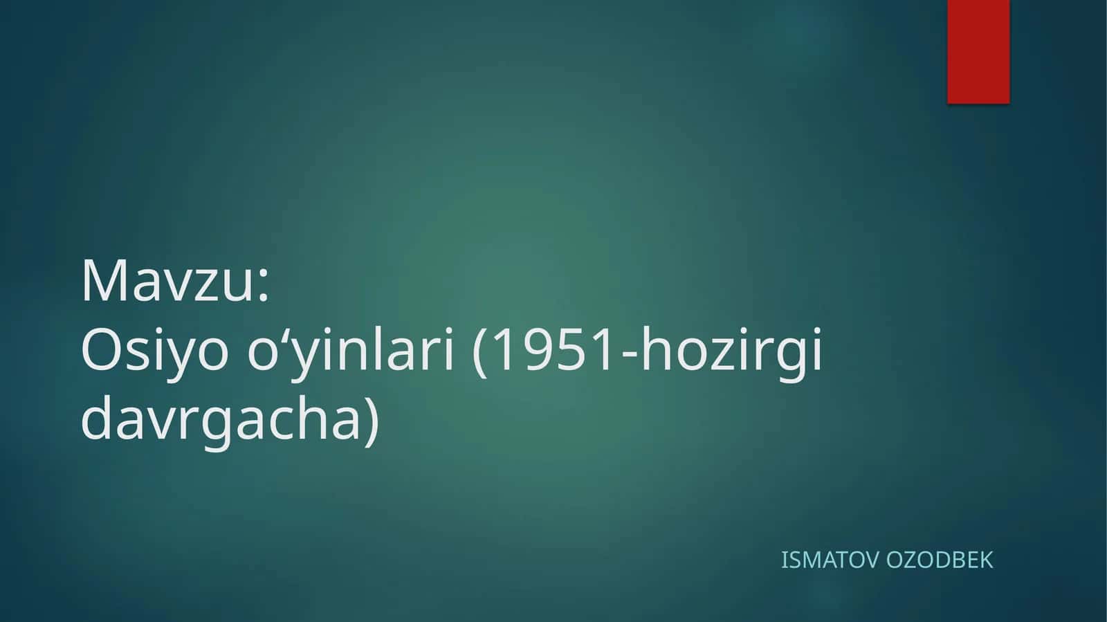 Osiyo oʻyinlari (1951-hozirgi davrgacha)