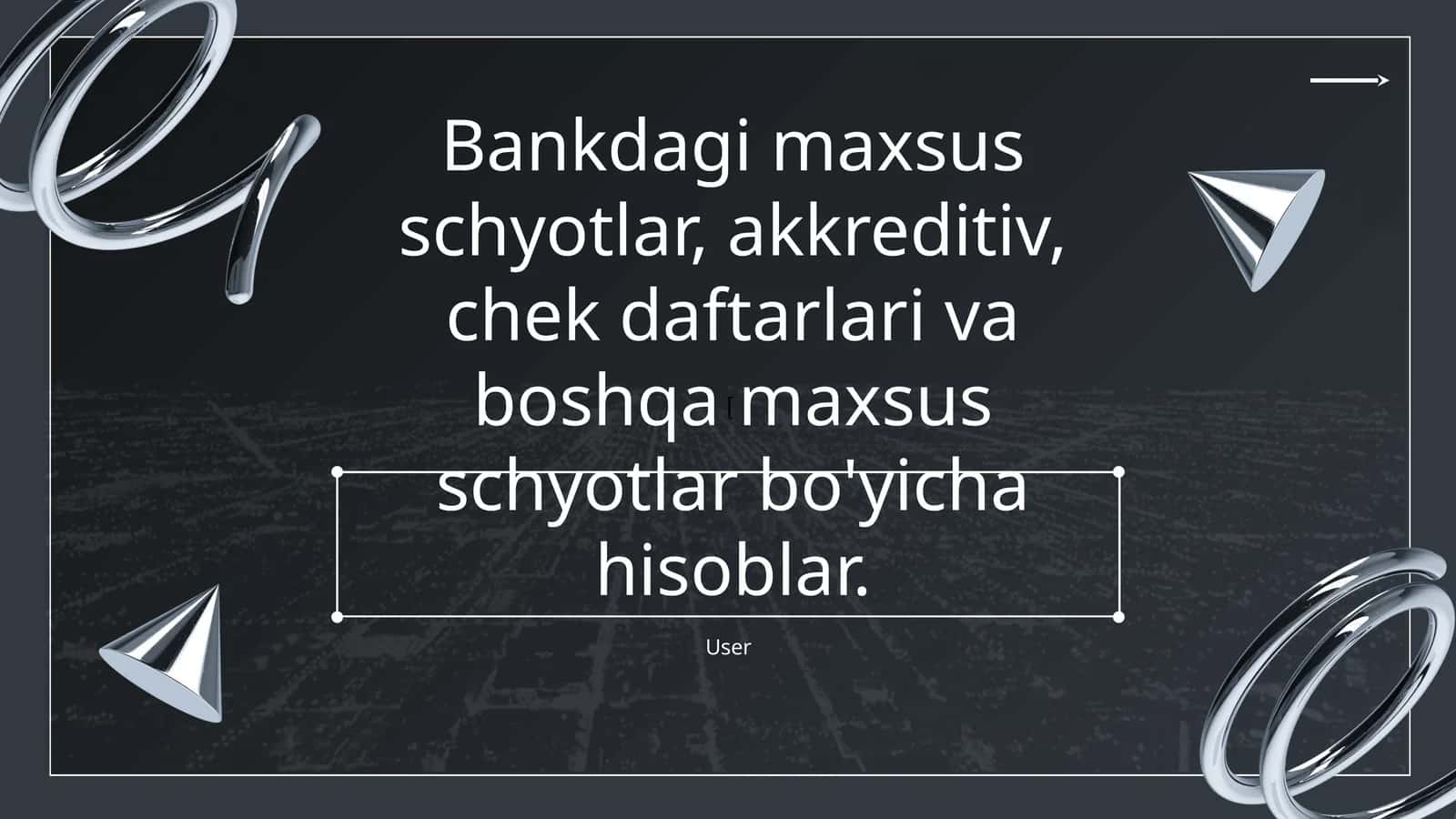 Bankdagi maxsus schyotlar, akkreditiv, chek daftarlari va boshqa maxsus schyotlar bo'yicha hisoblar