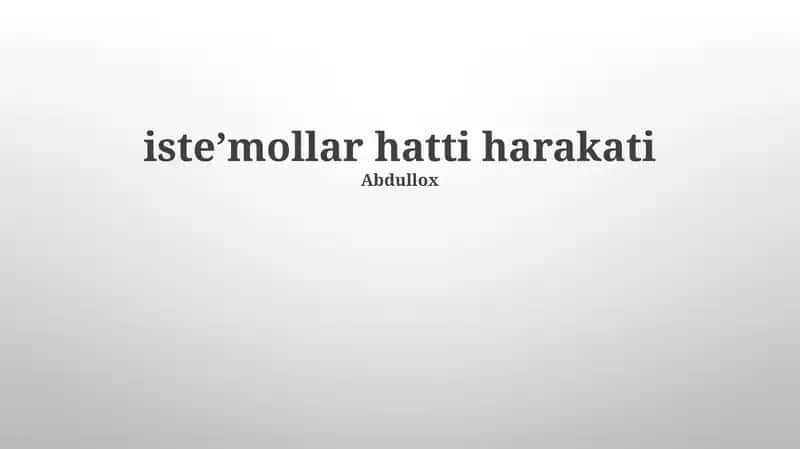 Iste'mollar hatti harakati