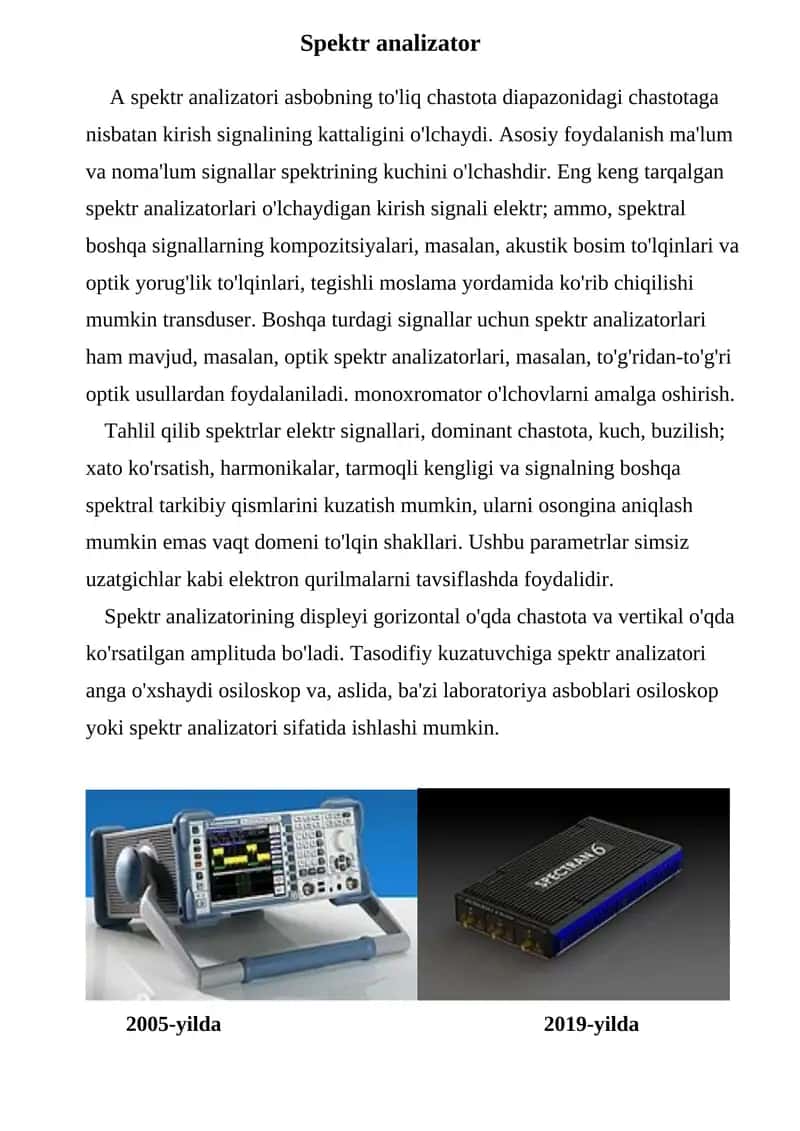 Spektr analizator