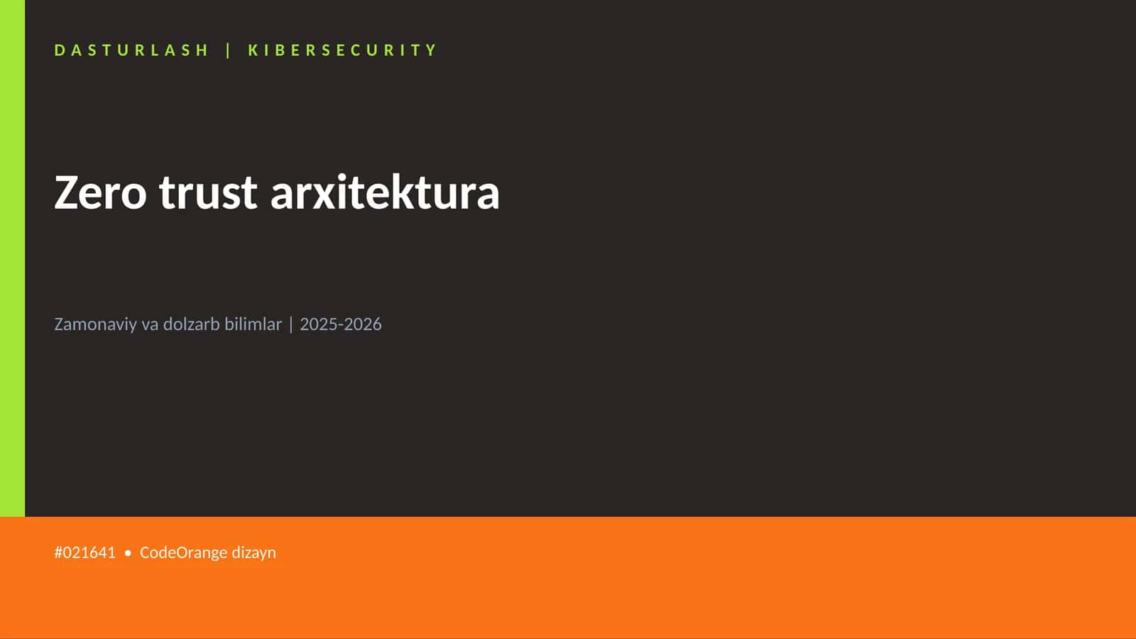 Zero trust arxitektura