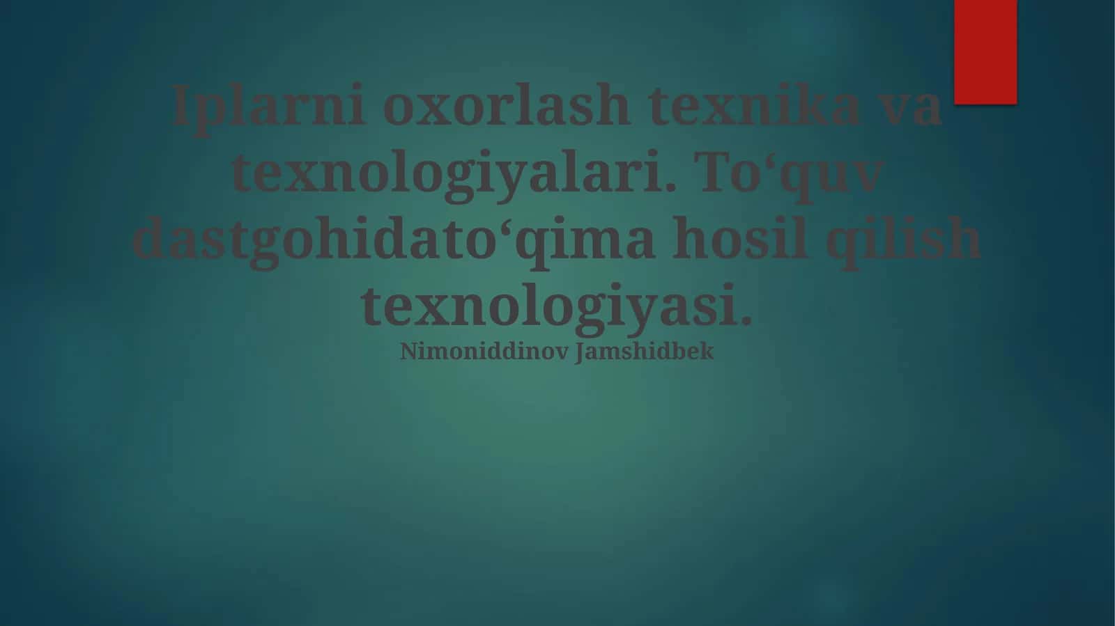 Ipning to'qish dastgohidagi harakati