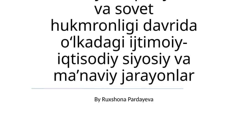 Sovet Tajribasi: Inqilobdan Qulashgacha