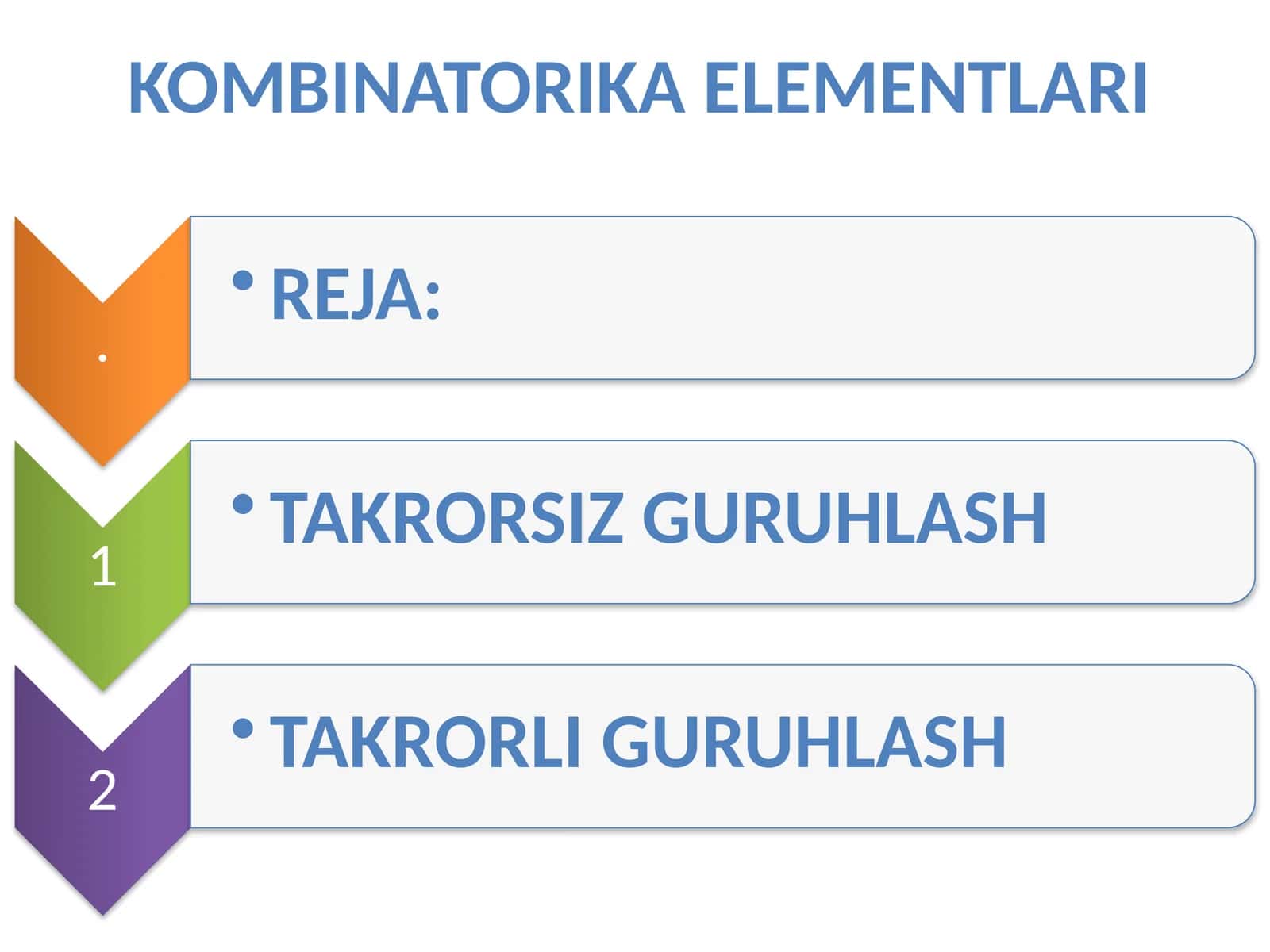 KOMBINATORIKA ELEMENTLARI