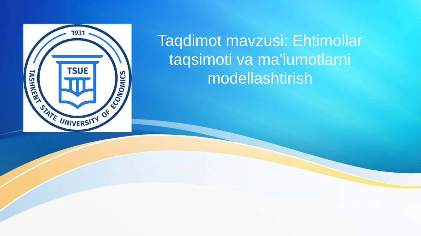 Ehtimollik taqsimoti va ma'lumotlarni modellashtirish