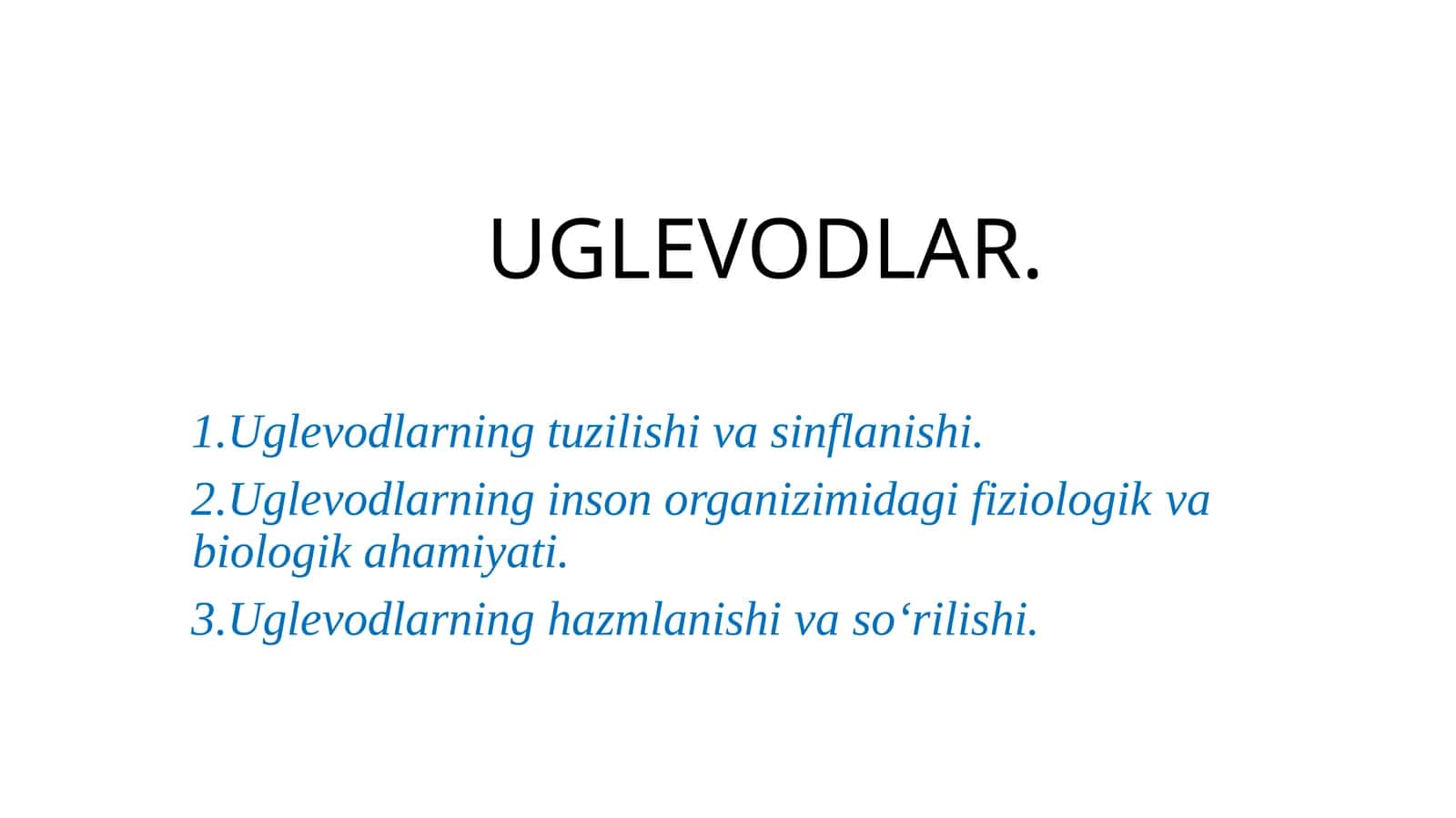 Uglevodlar