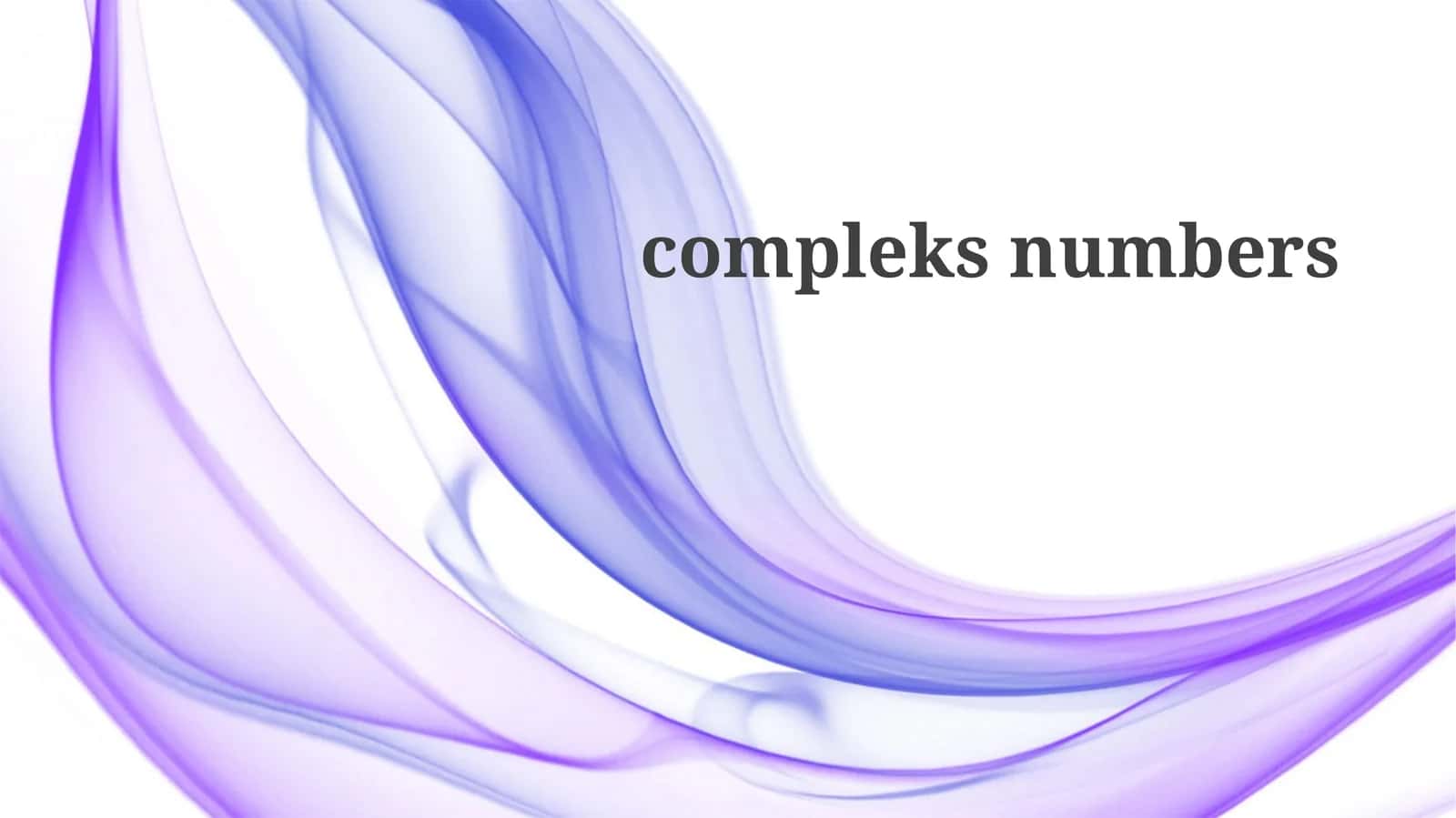 Operations with Complex Numbers