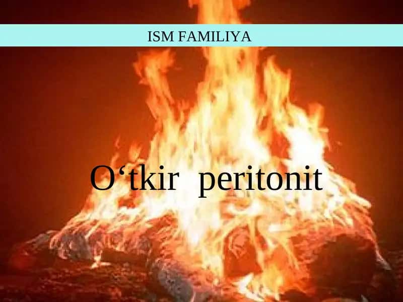 O‘tkir  peritonit