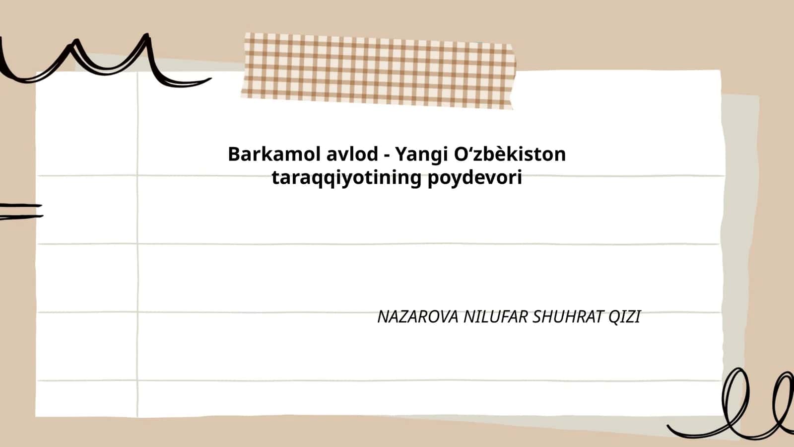 Barkamol avlod - Yangi O‘zbèkiston taraqqiyotining poydevori