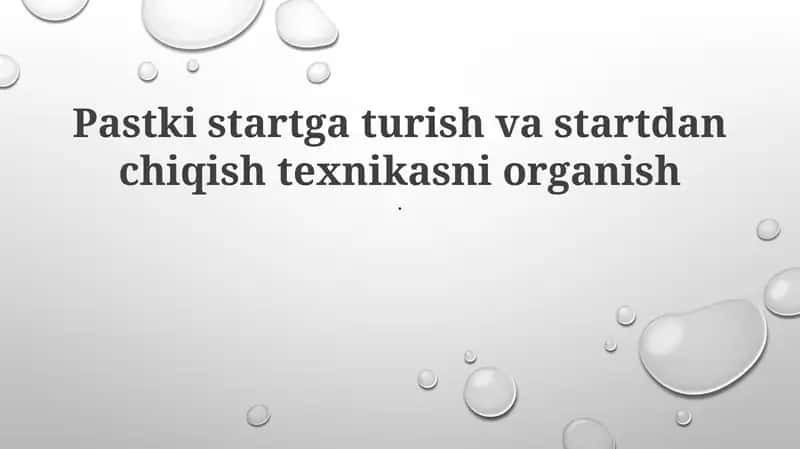 Startdan chiqish texnikasi