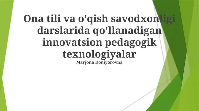 Immersiv Til O'rganish Texnologiyalari