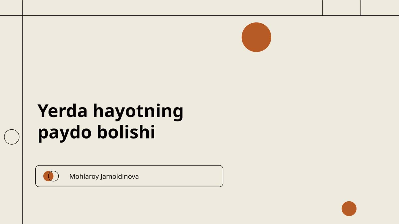 Yerda hayotning paydo bolishi