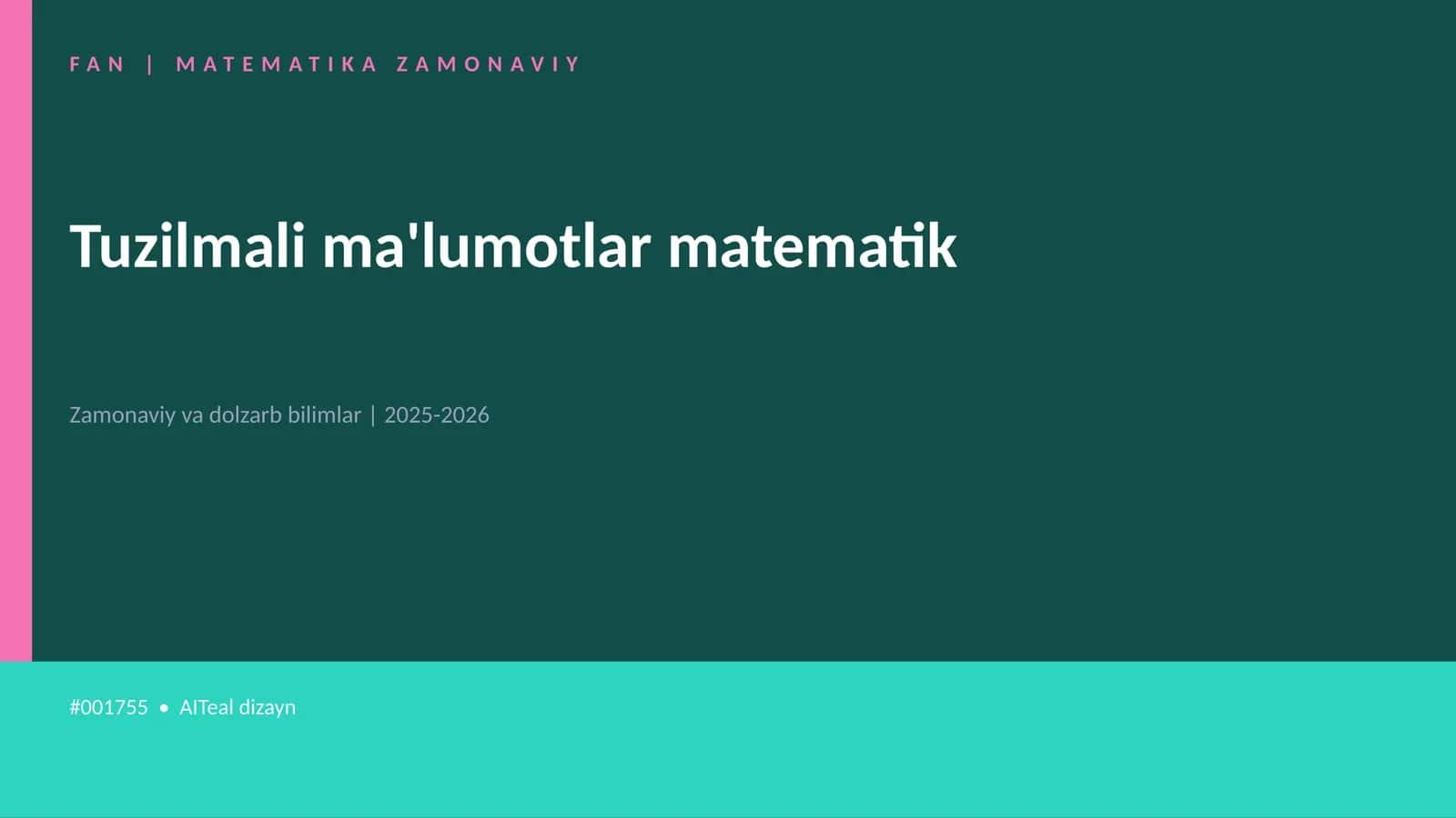 Tuzilmali ma'lumotlar matematik