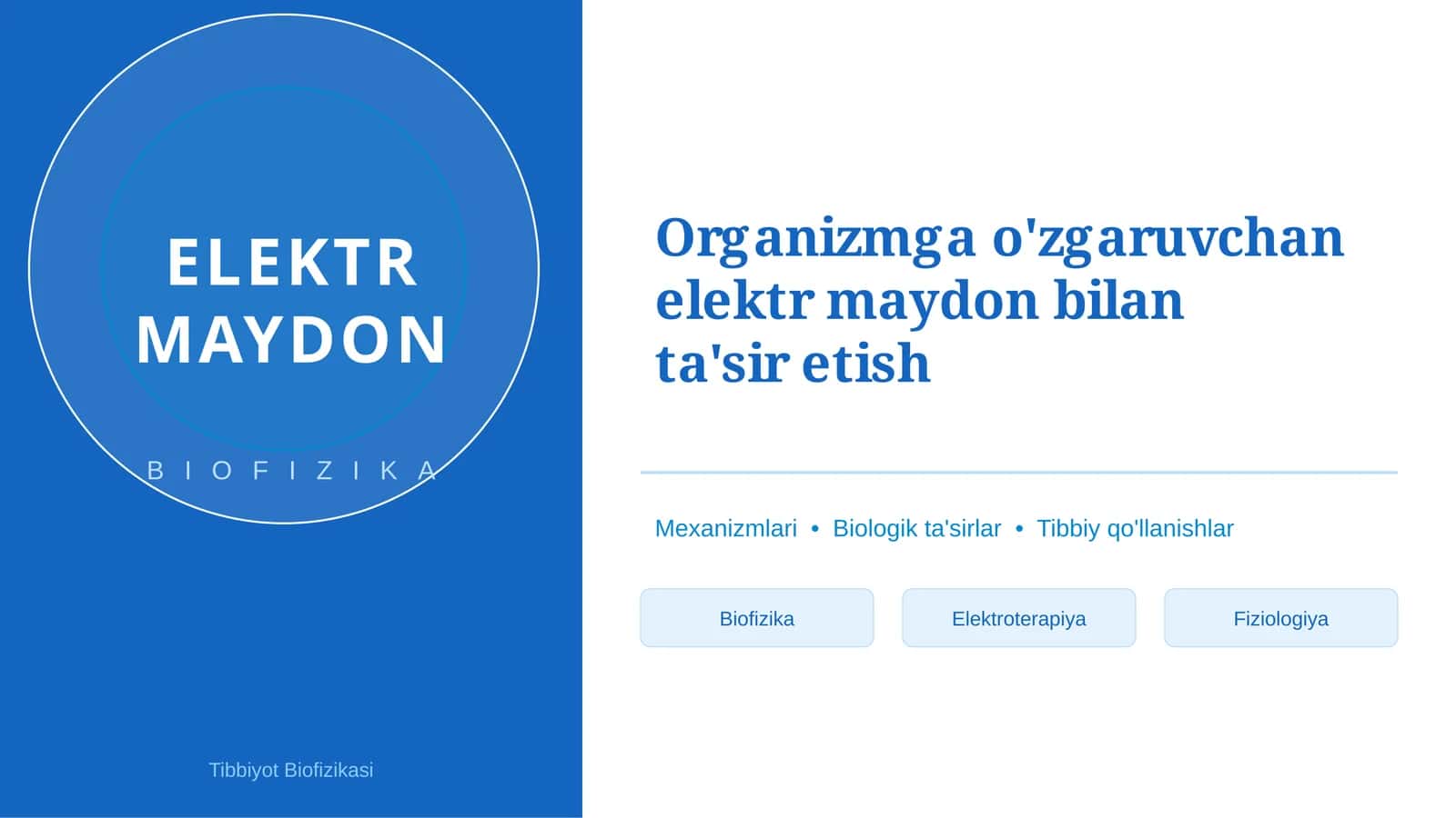 Tibbiyot Biofizikasi