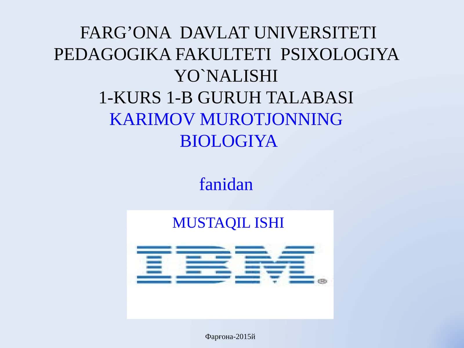 IBM kompaniyasi tarixi