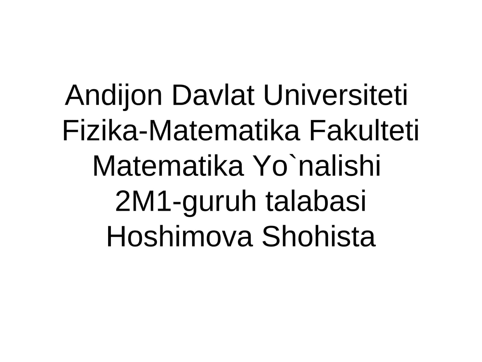 n-tartibli chiziqli differensial tenglamalar