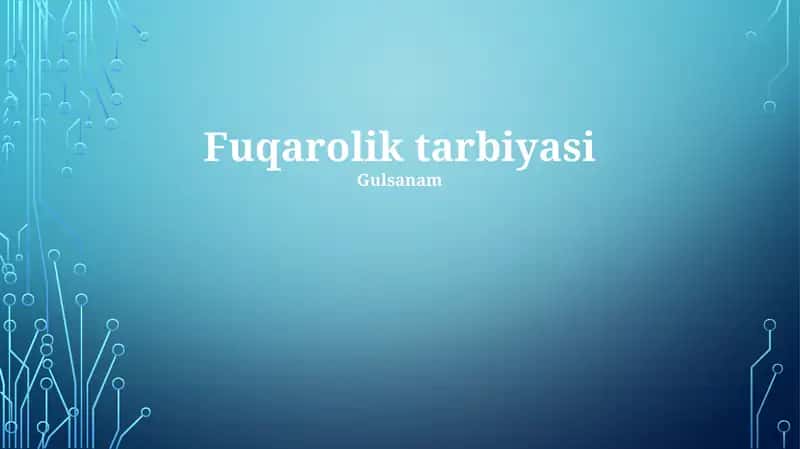 Fuqarolik tarbiyasi