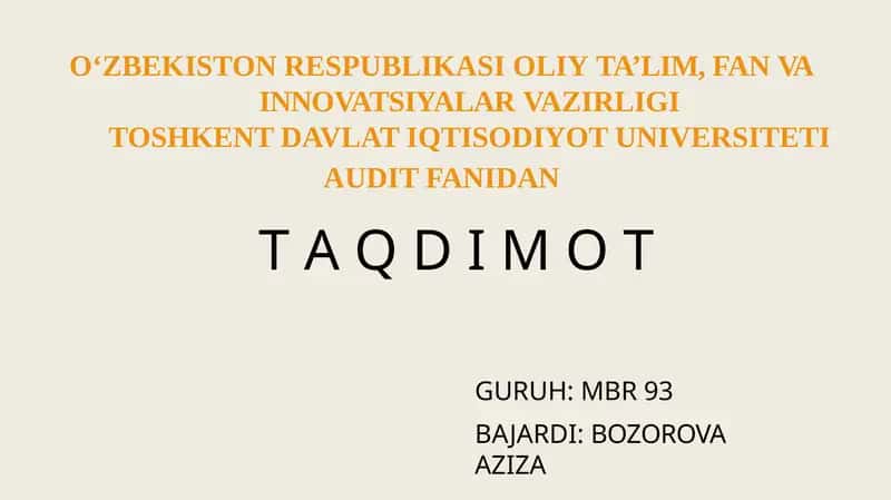 Moliyaviy natija audit