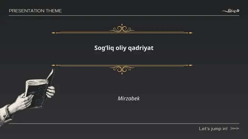 Sogʻliq oliy qadriyat