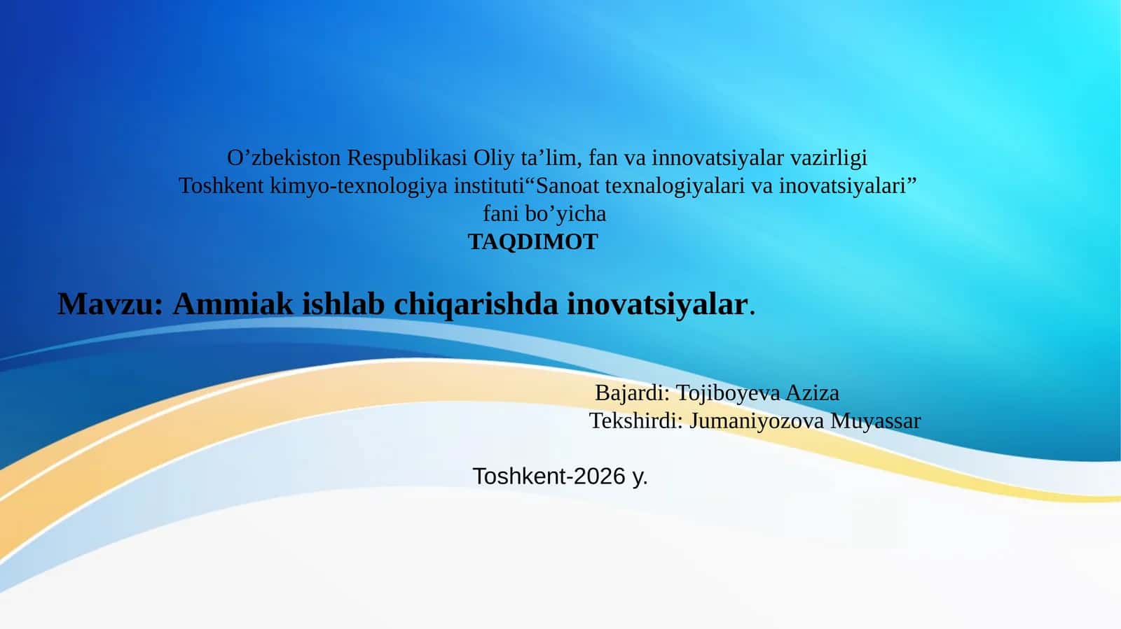 Ammiak ishlab chiqarish inovatsiyalari