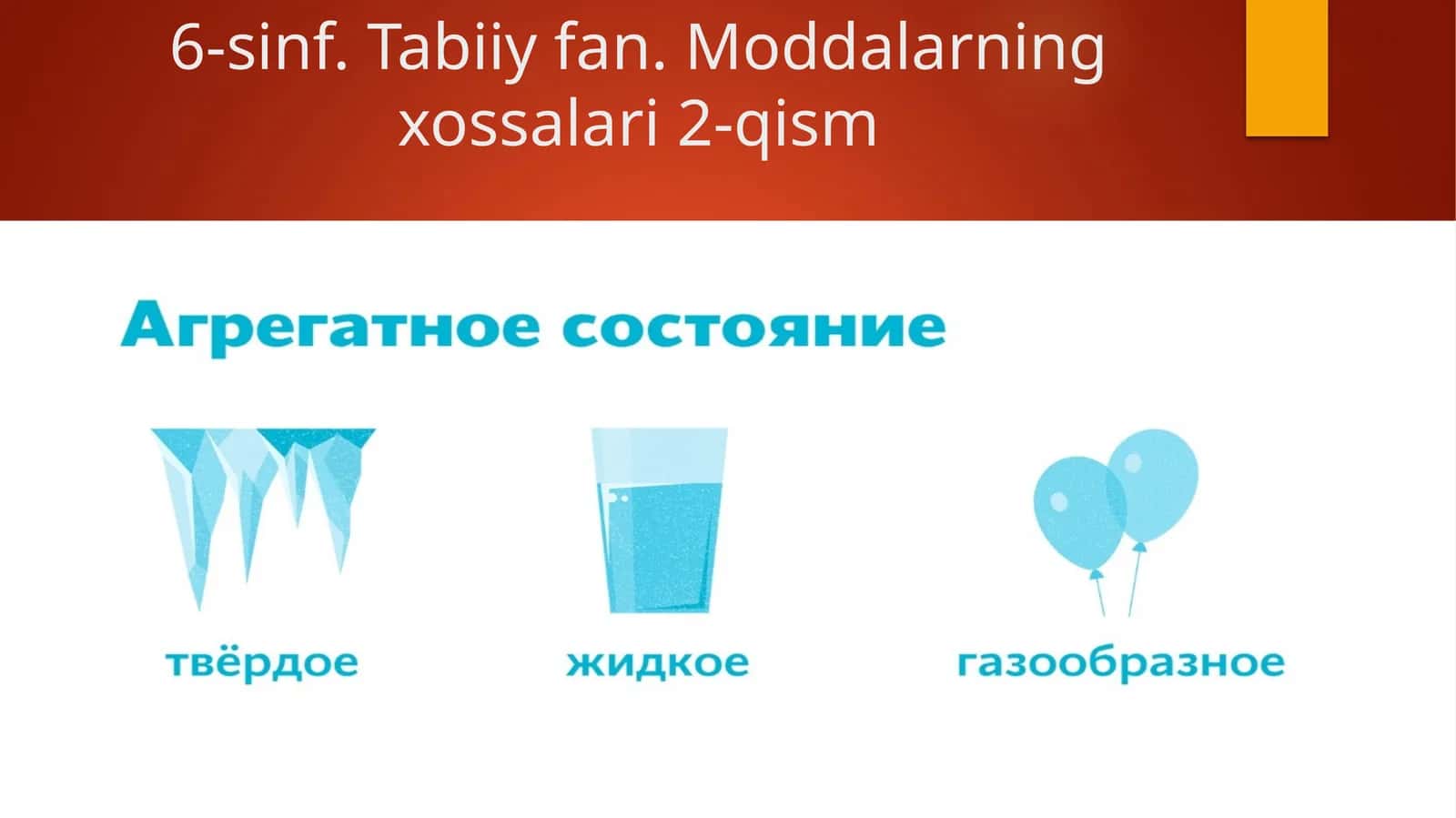 6-sinf. Tabiiy fan. Moddalarning xossalari 2-qism