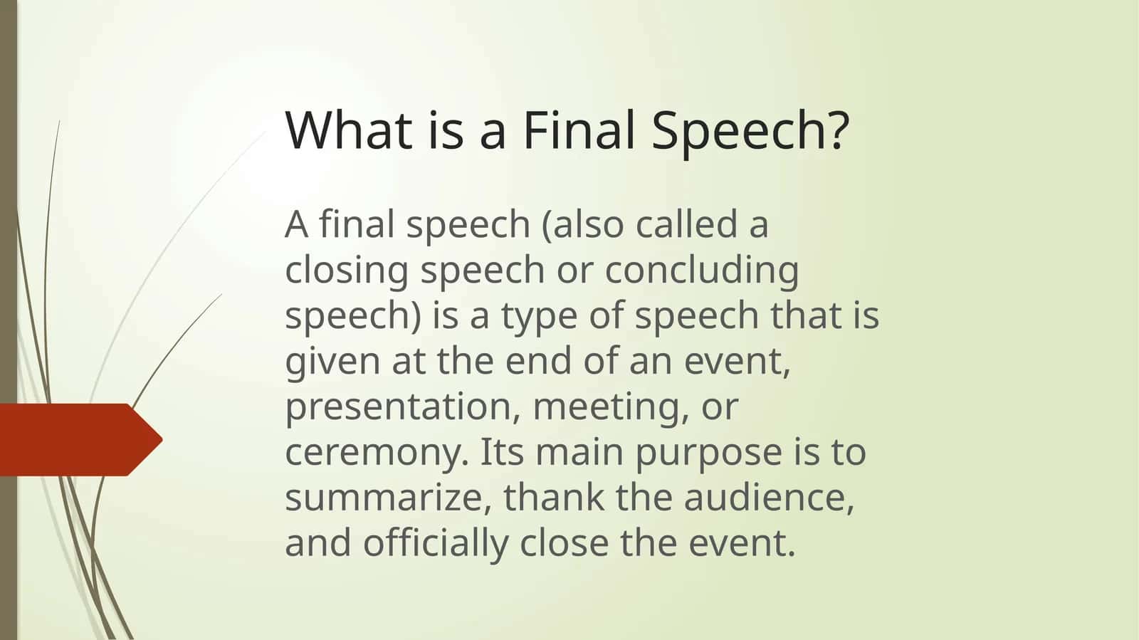 Final Speech