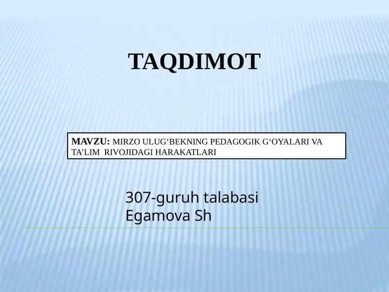 Mirzo Ulug‘bekning Pedagogik G‘oyalari va Ta’lim Rivojidagi Harakatlari