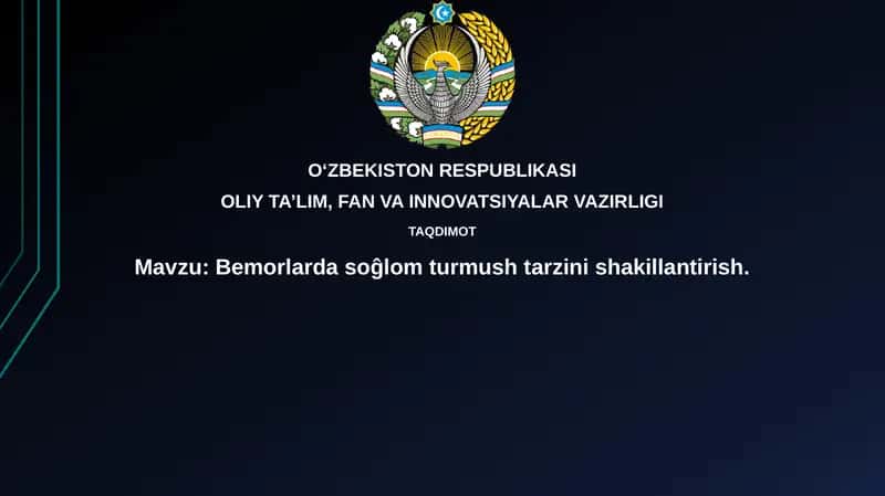 Bemorlardasoĝlomturmushtarzinishakillantirish