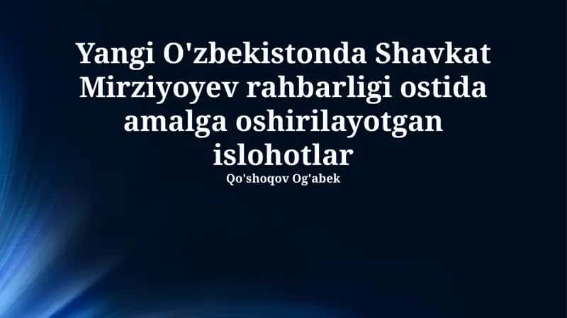 Ochiqlik siyosati va xalqaro hamkorlik