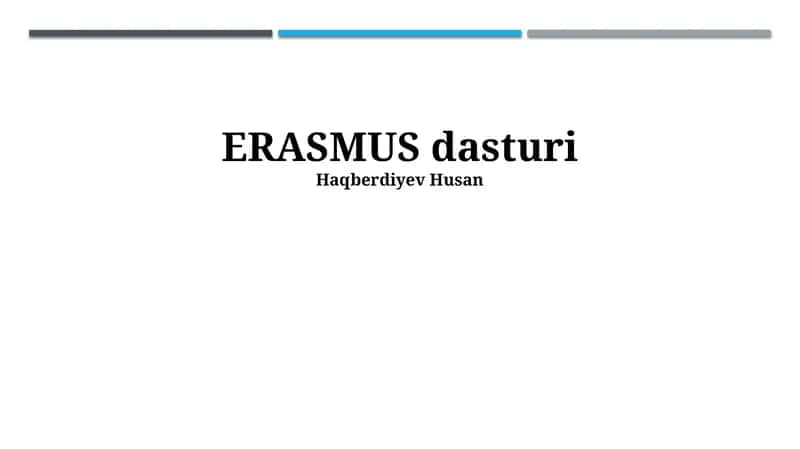 ERASMUS dasturi