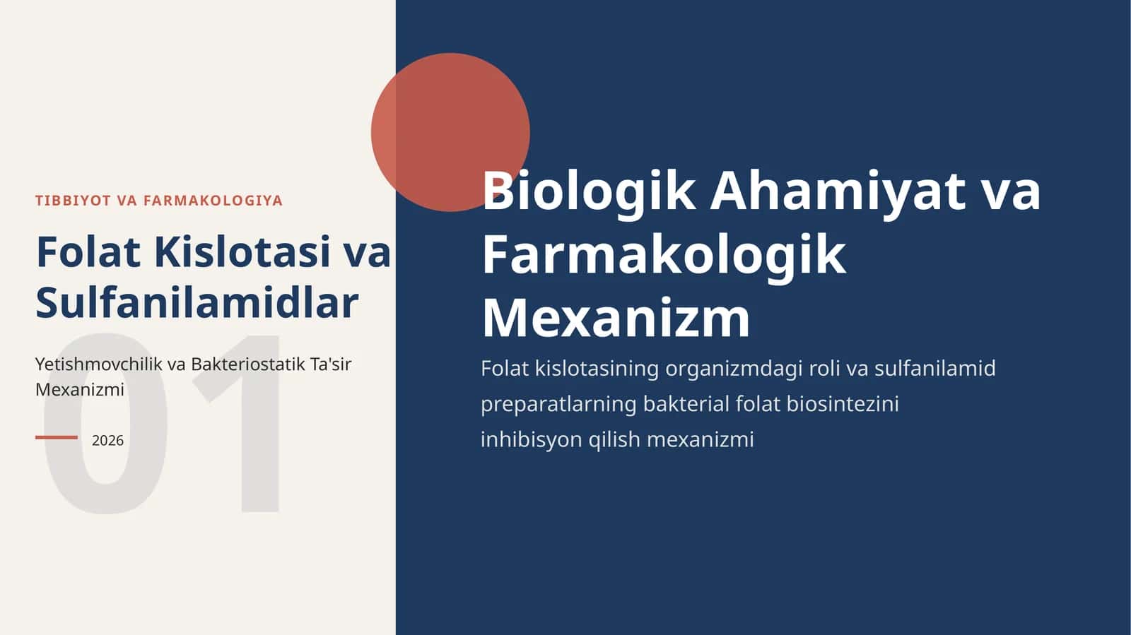 Folat Kislotasi va Sulfanilamidlar
