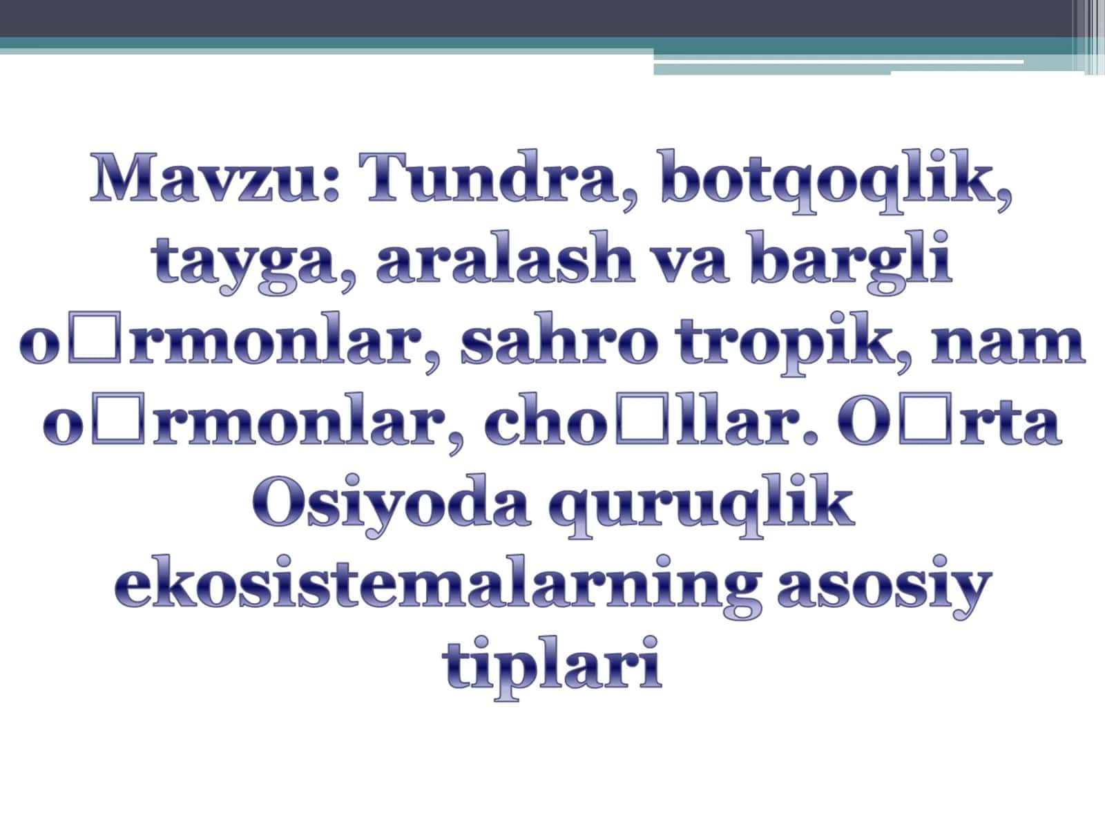 Tabiiy geografik zonalar