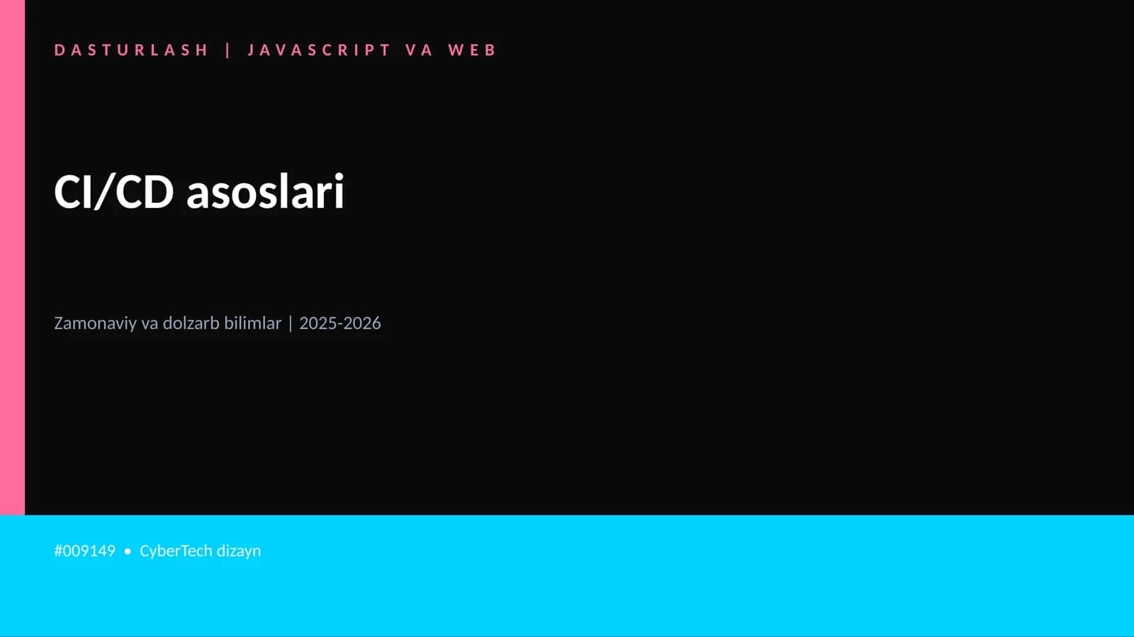 DASTURLASH | JAVASCRIPT VA WEB